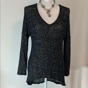 Flattering Black and White Top Size Medium.